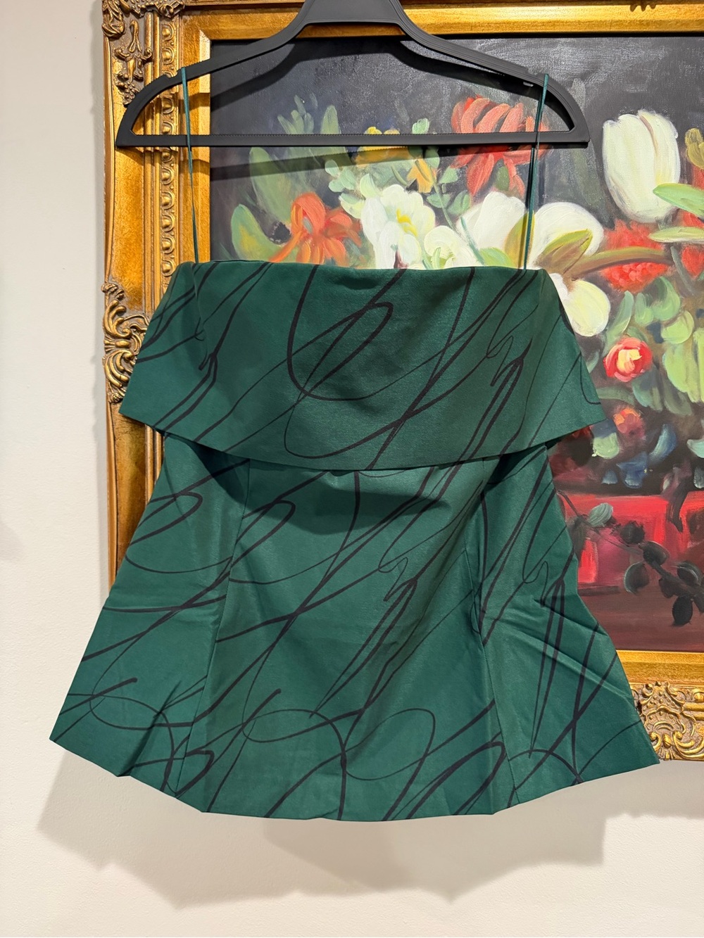 Tuckernuck Forest Green strapless top